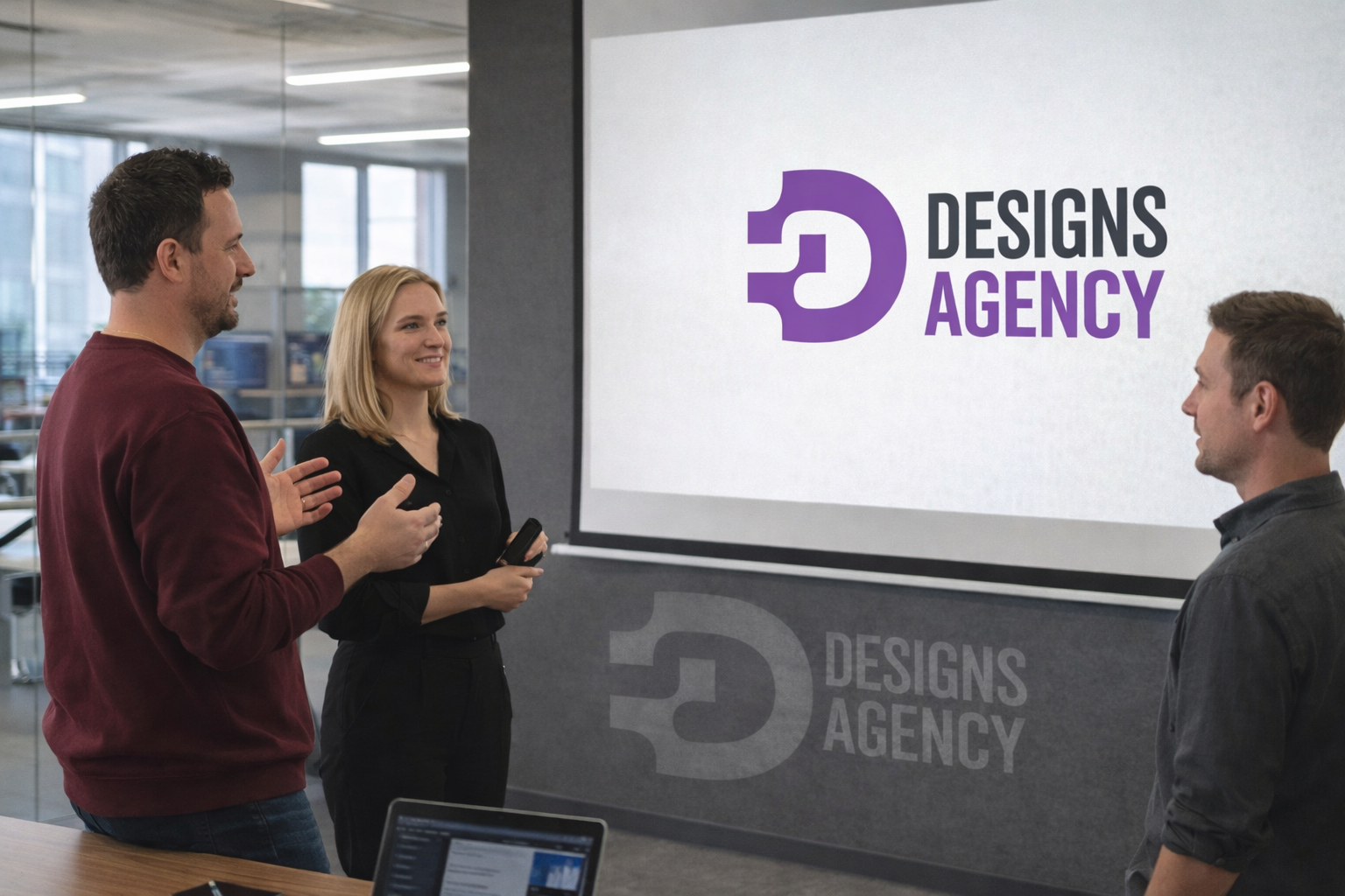 Website Design Services - Team Discussion at Designs Agency